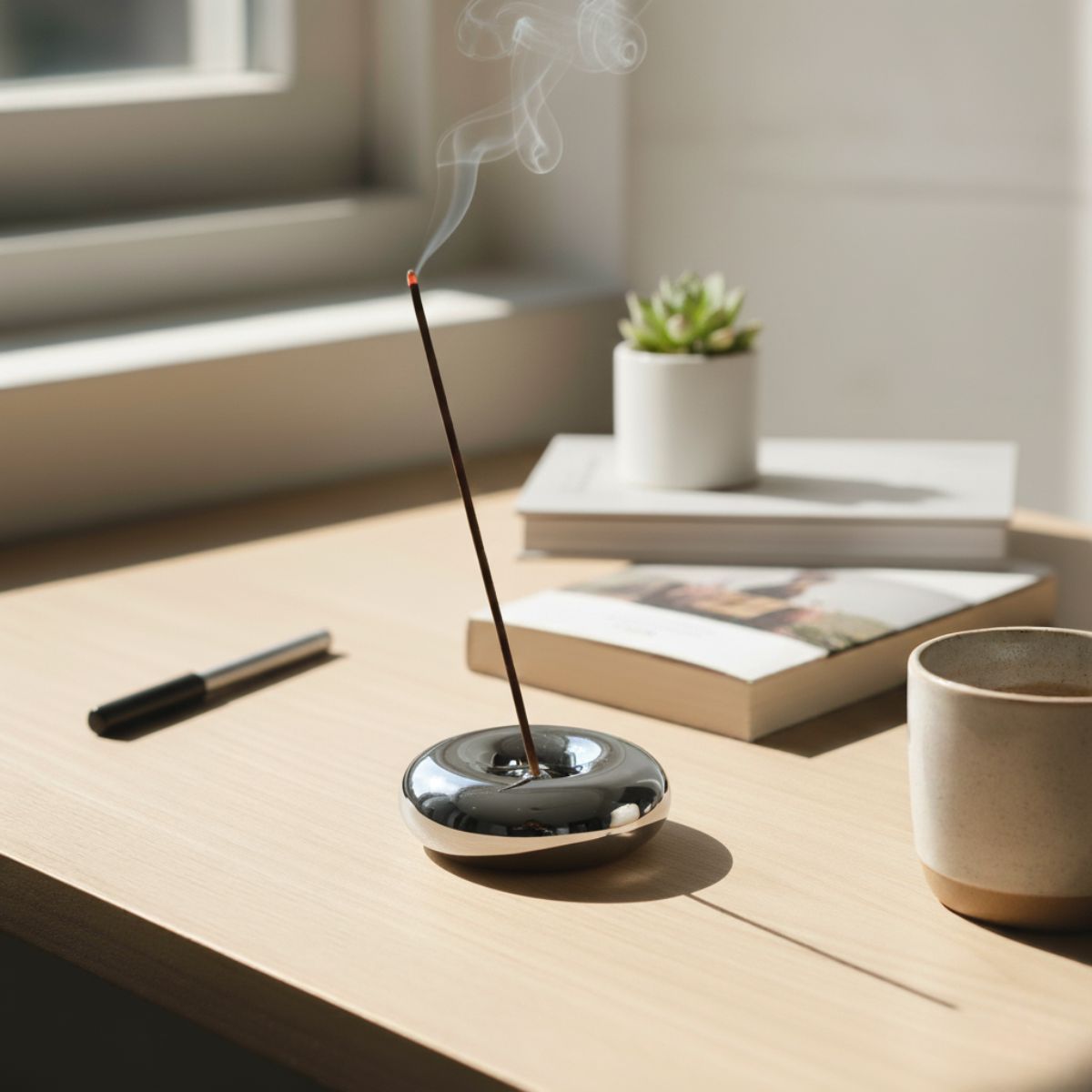 Chrome Incense Holder - Delune 